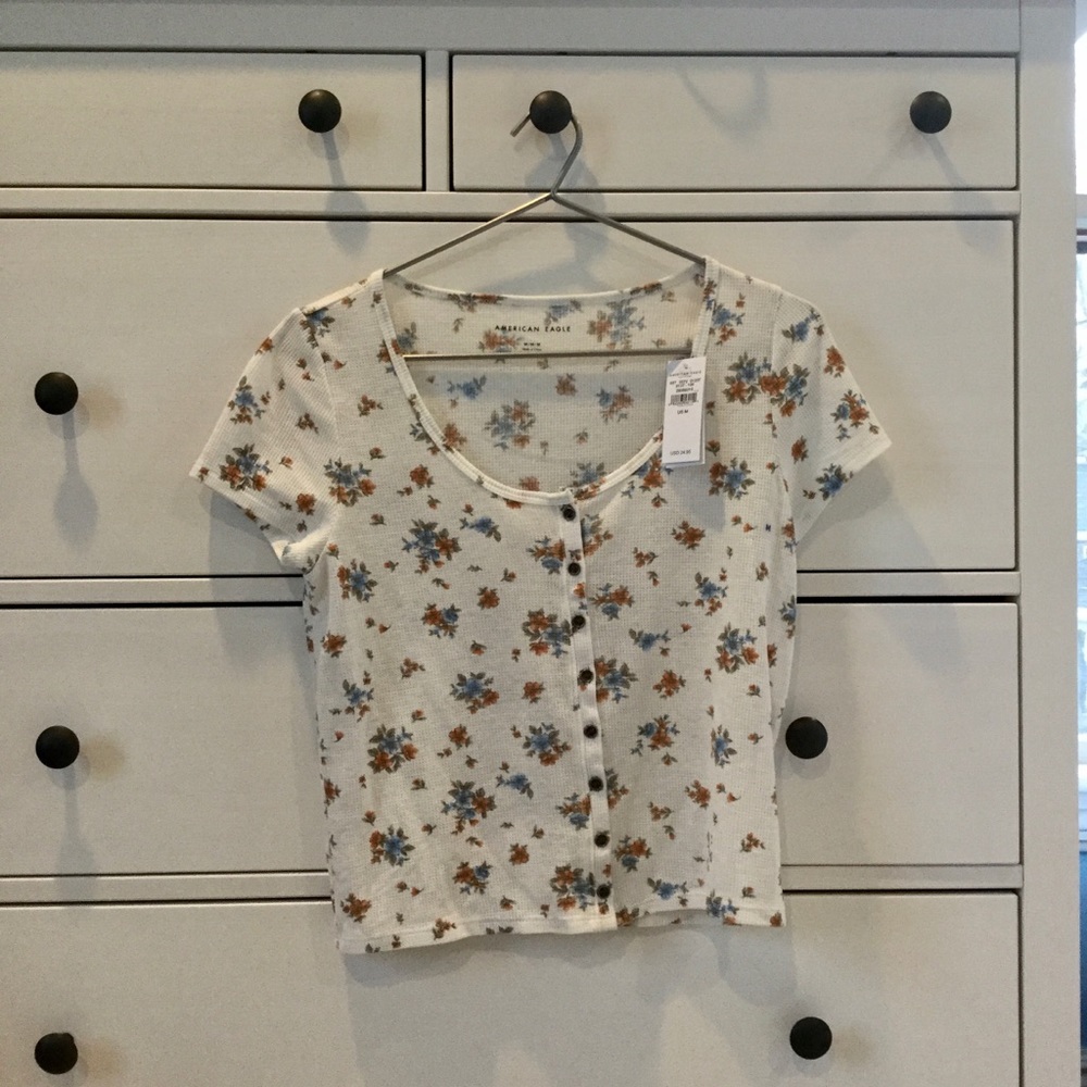 Floral American Eagle Tee
